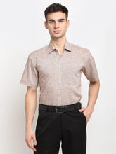 Indian Needle Rust Men's Solid Cotton Half Sleeves Formal Shirt